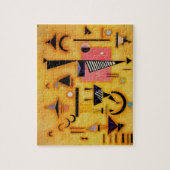 カンディンスキー抽象芸術の決定的なピンクの幾何学的形状 ジグソーパズル (縦)