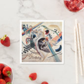 カンディンスキー抽象芸術アートハッピーバースデー スタンダードカクテルナプキン (インサイチュ)