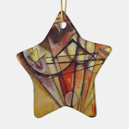 カンディンスキー抽象芸術サークル セラミックオーナメント (左)