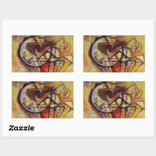 カンディンスキー抽象芸術サークル 長方形シール (シート)