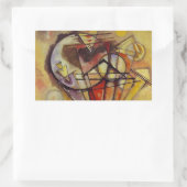 カンディンスキー抽象芸術サークル 長方形シール (バッグ)