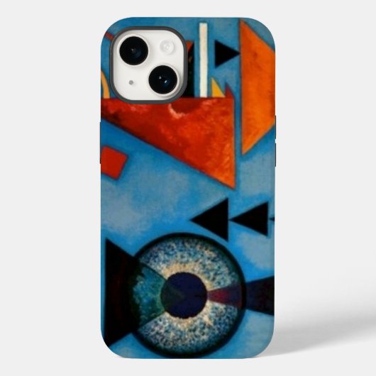カンディンスキー抽象芸術ブルーオレンジアート絵を描 Case-Mate iPhoneケース (裏面)