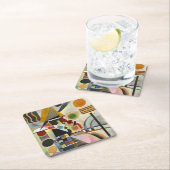 カンディンスキー抽象芸術作品 スクエアペーパーコースター (インサイチュ)