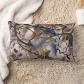 カンディンスキー抽象芸術作品 ランバークッション (ブランケット)