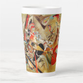 カンディンスキー抽象芸術組成絵画物 カフェラテマグ (正面)