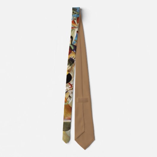 カンディンスキー抽象芸術組成絵画物 ネクタイ (裏面)