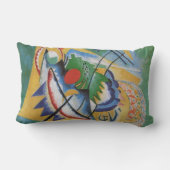 カンディンスキー抽象芸術「オーバルレッド」グリーンイエロー ランバークッション (裏面)