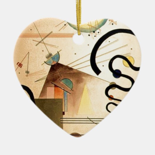 カンディンスキー抽象芸術 セラミックオーナメント (正面)