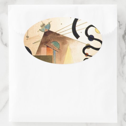 カンディンスキー抽象芸術 楕円形シール (バッグ)