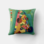 カンディンスキー数々のカラーの三角形 クッション (裏面)