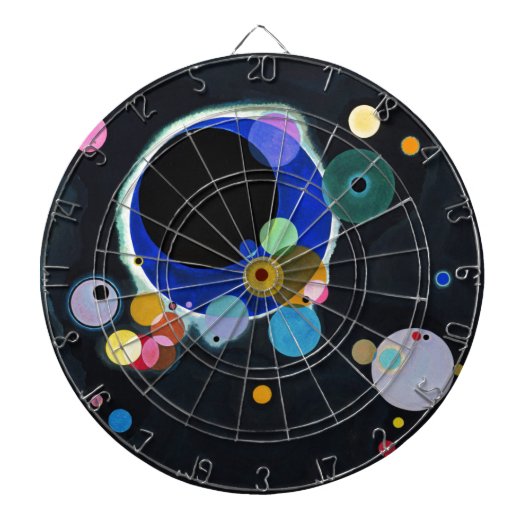 カンディンスキー数円抽象芸術 ダーツボード (正面)