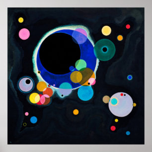 カンディンスキー数円絵画抽象芸術 ポスター