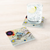 カンディンスキー構図8 ガラスコースター (アングル)