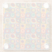 カンディンスキー正方形の同心円 ガラスコースター (裏面)