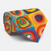 カンディンスキー正方形の同心円 ネクタイ (ロール)
