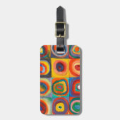 カンディンスキー正方形の同心円 ラゲッジタグ (正面縦)
