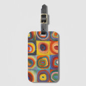 カンディンスキー正方形の同心円 ラゲッジタグ (正面縦)