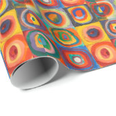 カンディンスキー正方形の同心円 ラッピングペーパー (ロールコーナー)