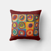 カンディンスキー正方形コンセントリックサークル装飾用クッション クッション (裏面)