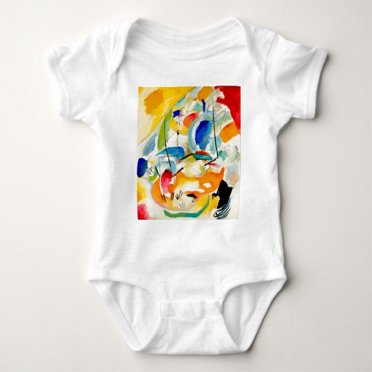 カンディンスキー海絵画戦の1913年 ベビーボディスーツ (正面)