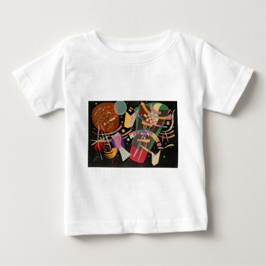 カンディンスキー組成10抽象芸術絵画ズ ベビーTシャツ (正面)