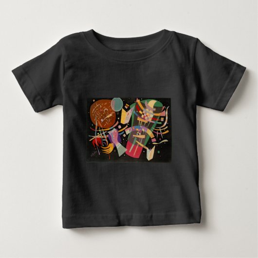 カンディンスキー組成10抽象芸術絵画ズ ベビーTシャツ (正面)
