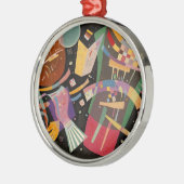 カンディンスキー組成10抽象芸術絵画ズ メタルオーナメント (左)