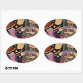 カンディンスキー組成10抽象芸術絵画ズ 楕円形シール (シート)