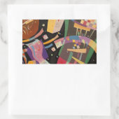 カンディンスキー組成10抽象芸術絵画ズ 長方形シール (バッグ)