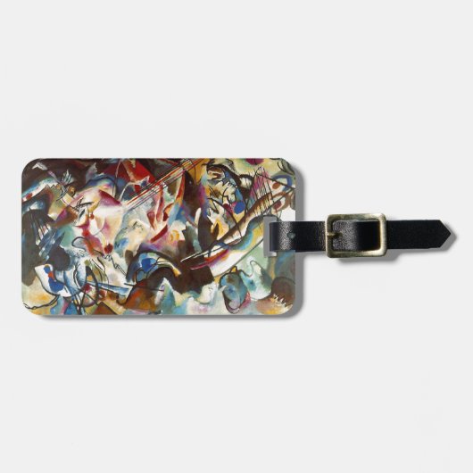 カンディンスキー組成VI抽象芸術絵画ズ ラゲッジタグ (正面横)