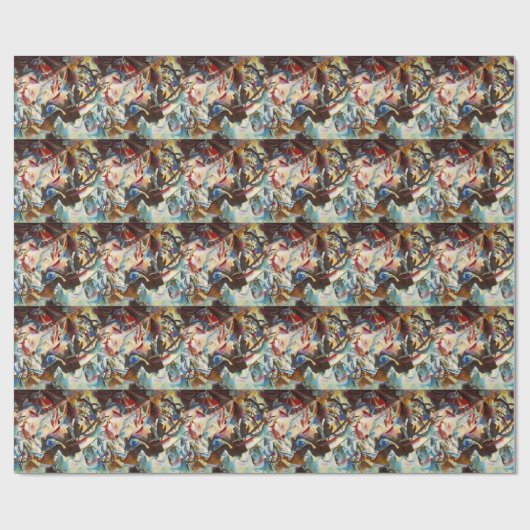 カンディンスキー組成VI抽象芸術絵画ズ ラッピングペーパー (フラット)