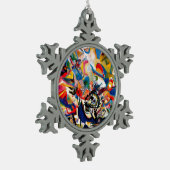 カンディンスキー組成VII抽象芸術絵画ズ スノーフレークピューターオーナメント (左)