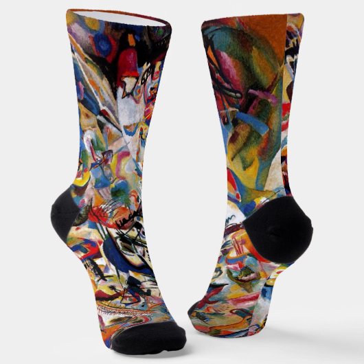 カンディンスキー組成VII抽象芸術絵画ズ ソックス (傾斜あり)