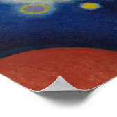 カンディンスキー絵画ブルーの抽象芸術作品 ポスター (角)