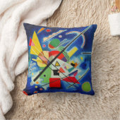 カンディンスキー絵画ブルー クッション (ブランケット)