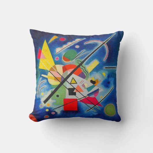 カンディンスキー絵画ブルー クッション (正面)