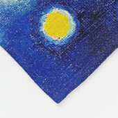 カンディンスキー絵画ブルー フリースブランケット (角)