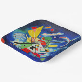 カンディンスキー絵画ブルー ペーパープレート (傾斜あり)