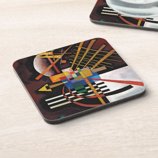 カンディンスキー絵画抽象芸術のクラシカルアートワーク コースター (左側)