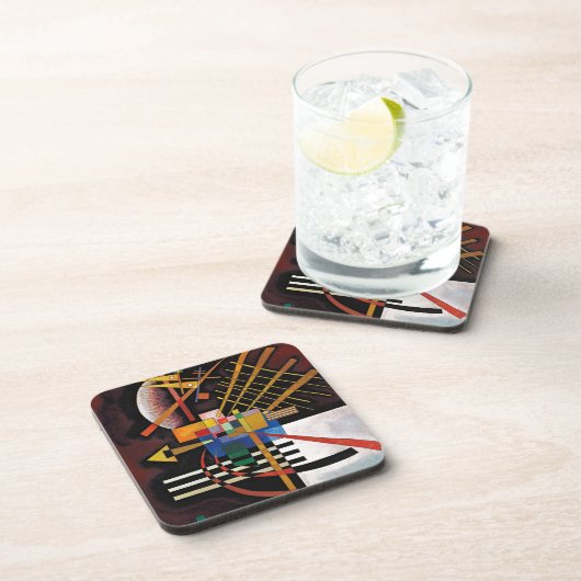 カンディンスキー絵画抽象芸術のクラシカルアートワーク コースター (右側)