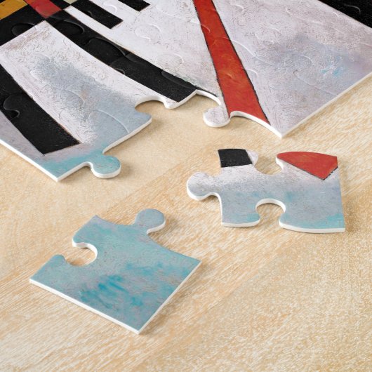 カンディンスキー絵画抽象芸術のクラシカルアートワーク ジグソーパズル (側面)