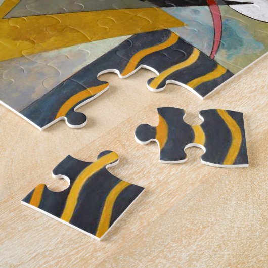 カンディンスキー絵画抽象芸術のモダンアートワーク ジグソーパズル (側面)