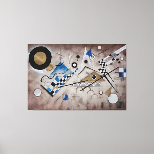 カンディンスキー絵画抽象芸術の世紀半モダンばの芸術 キャンバスプリント (正面)