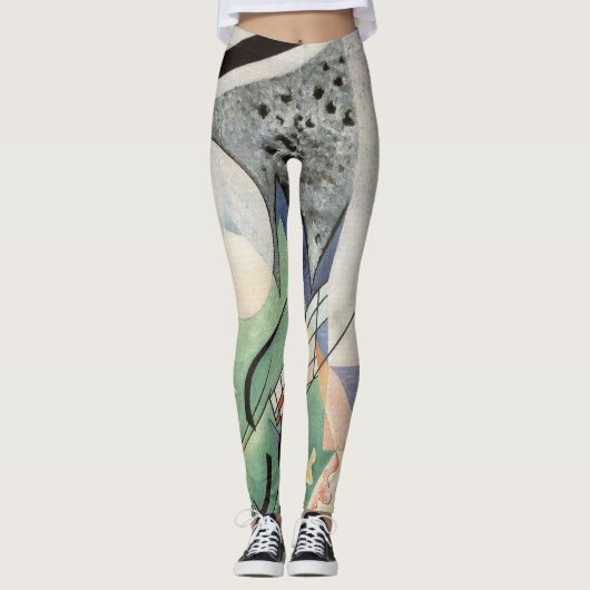 カンディンスキー緑のコンポジション1923アールデコ レギンス (正面)