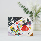 カンディンスキー赤いスポット葉書 ポストカード (スタンド正面)