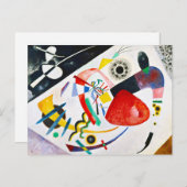 カンディンスキー赤いスポット葉書 ポストカード (正面/裏面)