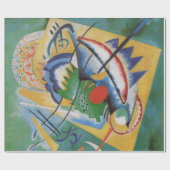 カンディンスキー赤い楕円抽象芸術アートワーク緑の黄色 ラッピングペーパー (フラット)