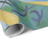 カンディンスキー赤い楕円抽象芸術アートワーク緑の黄色 ラッピングペーパー (ロールコーナー)