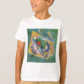 カンディンスキー赤い楕円抽象芸術アートワーク緑の黄色 Tシャツ (正面)