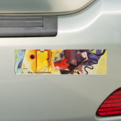 カンディンスキー赤青 バンパーステッカー (車上)